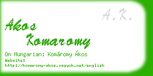 akos komaromy business card